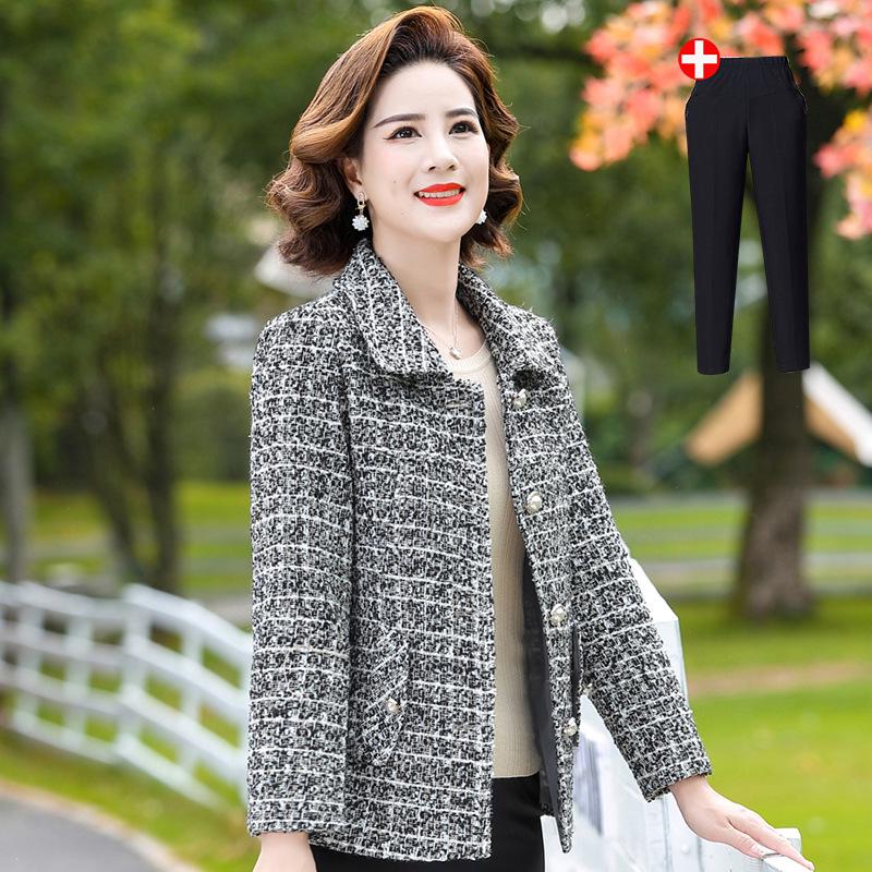 Jaqueta Curta da Moda 2024 da Mamãe: Estilo Primavera & Outono para Mulheres de Meia-idade & Idosas