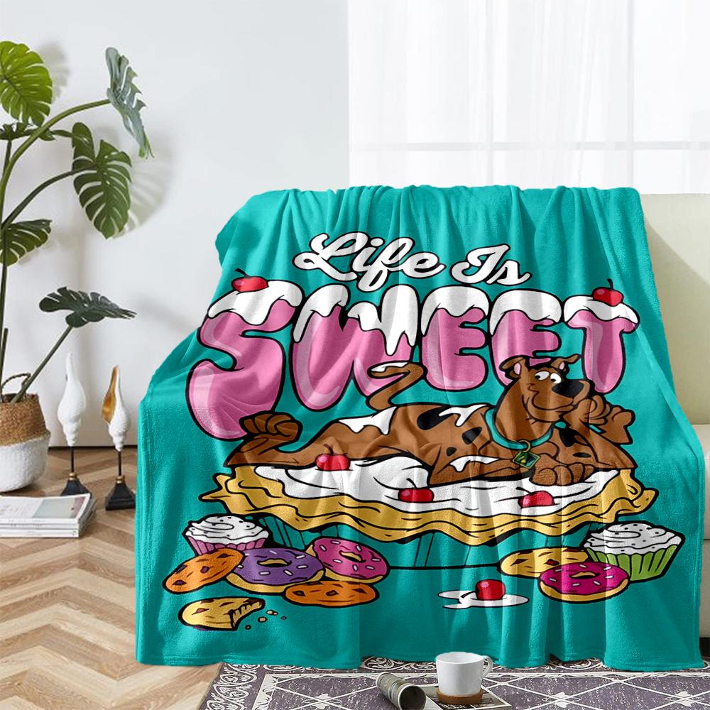 Scooby-Doo Theme Printed Blanket - Perfect for Couch, Bed, Travel & Outdoor Use | Machine Washable, Cozy & Durable.