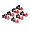 Black+Red Clip Hook Tool Organizers Steel Wall Mount Hooks 10 Pack Hooks