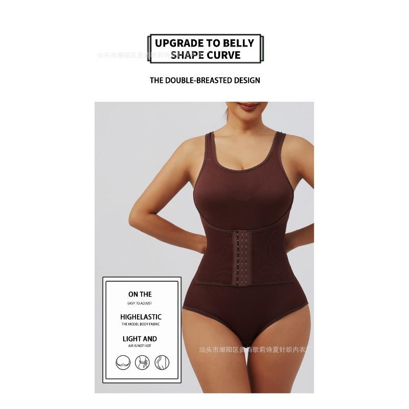 Guaina modellante intera: Body Modellante, con Bottoni a Triangolo, Senza Cuciture, Modellante per la Pancia, Snellente