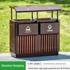 Stainless Steel Outdoor Trash Can: Large Sanitation Bin for Fruit Peels and Waste
