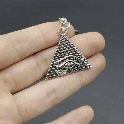 Popular Jewelry Simple Pyramid Horus Eye Key Chain Pendant