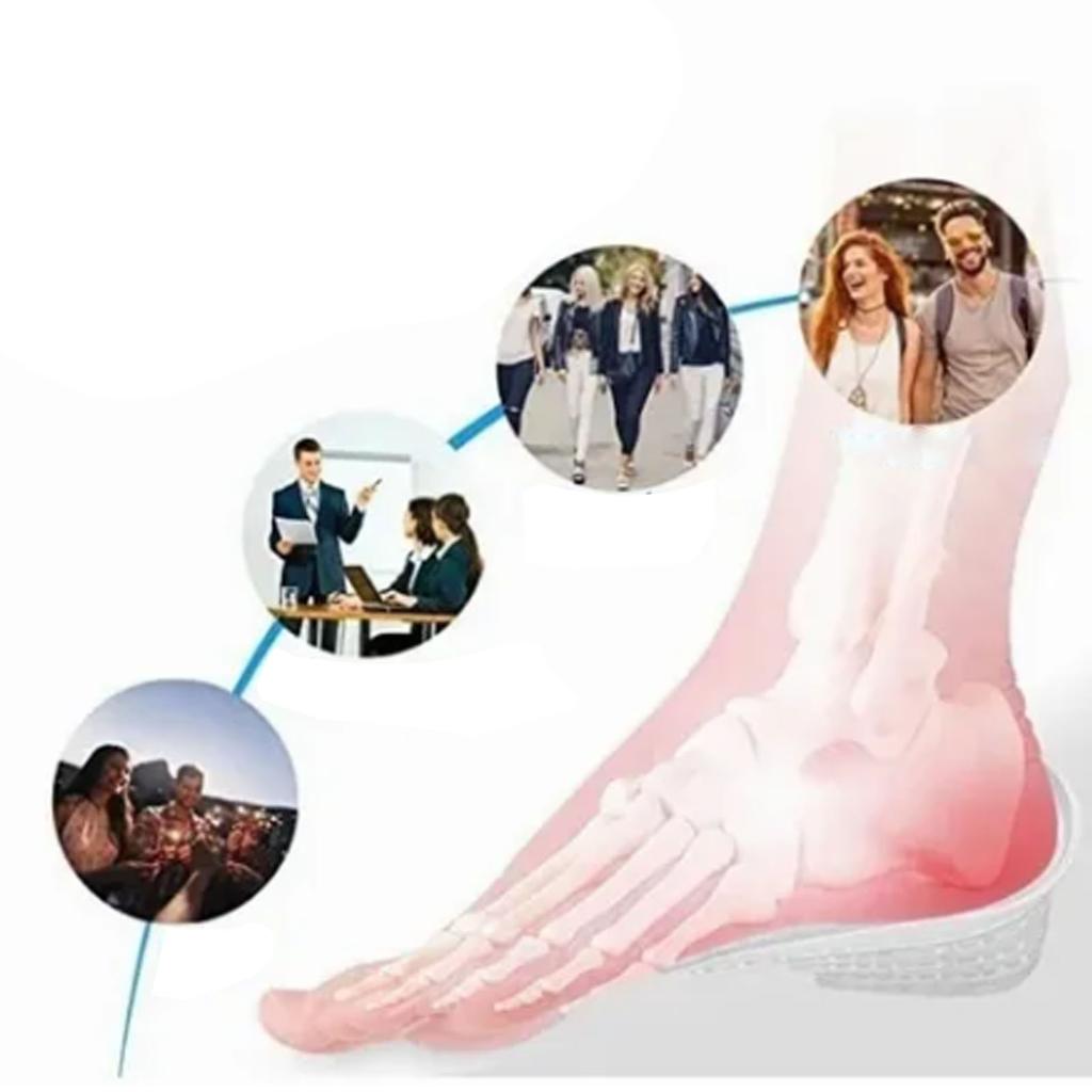 Transparent Height Increase Insole Men Women Silicone Adjustable Heel Lift Inserts for Daily Life Work