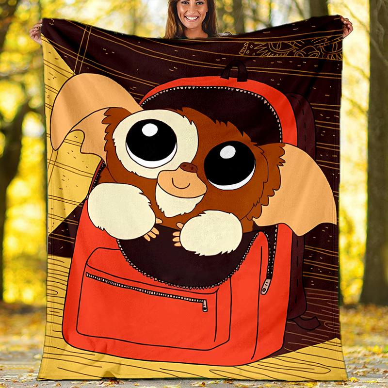 Gremlins printed throw blanket—lightweight,soft,warm;versatile blanket for all seasons—perfect as &air-conditioning throw,nap blanket