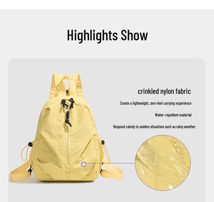 Women's Casual Outdoor Backpack - Lightweight, Solid Color for Junior & High School Students