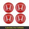 4Pcs Car Wheel Hub Center Metal Decals Sticker Accessories For Honda Civic Fit Jazz Accord Pilot CRV Odyssey Passport City HRV EC5