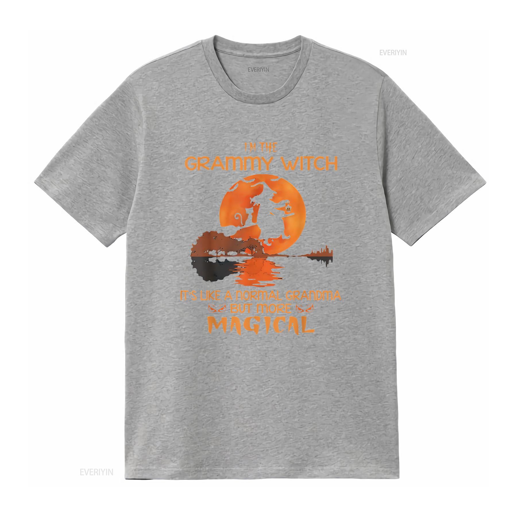 

Womens I m The Grammy Witch Like A Normal Grandma Halloween s T Shirt Black vintage Washed Stylish Versatile Unisex fashion S