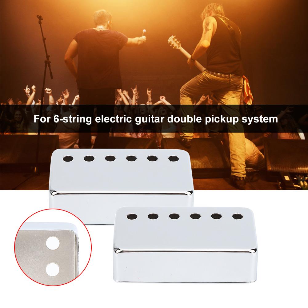2Pcs Pickup Cover Metal Musical Instrument Accessories for 6String Electric Guitar