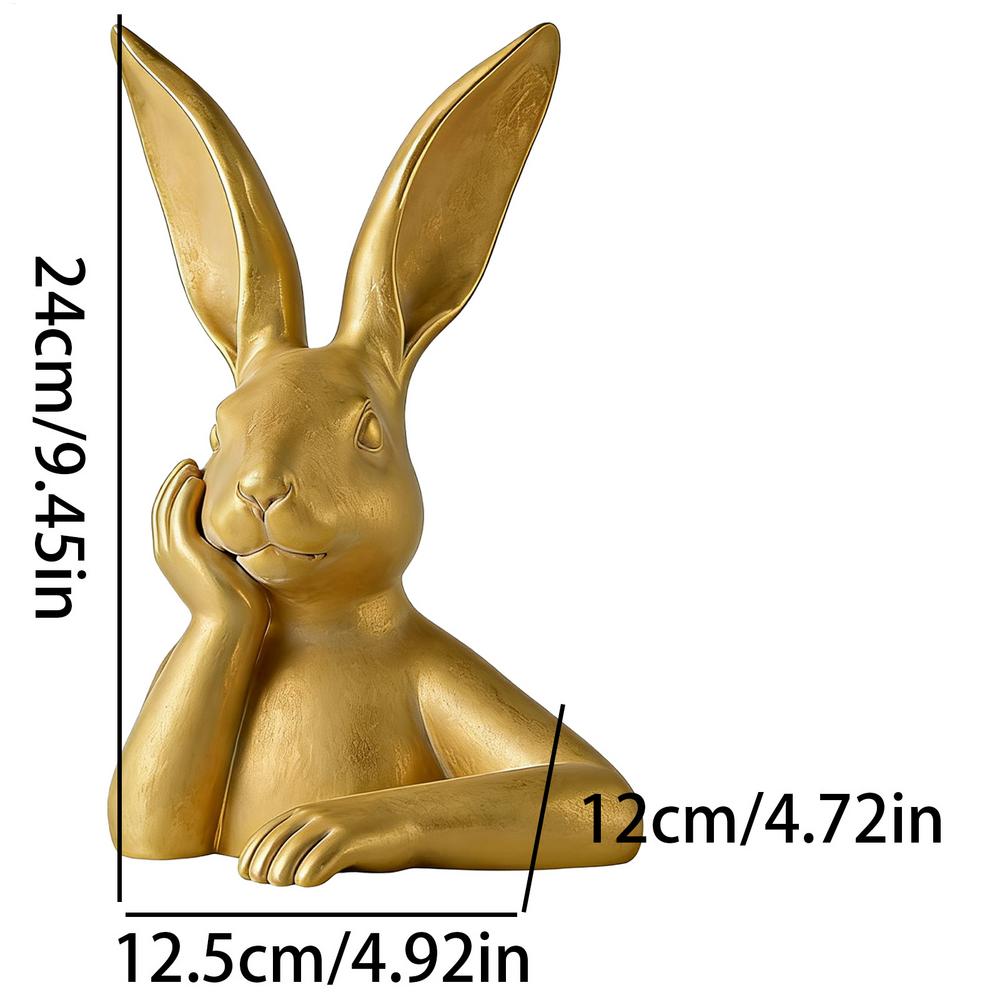 

Rabbit Decor 3D Easter Bunny Spring Home Decor Spring Rabbit Animal Table Figurines for Kitchen Living Room Bedroom Bathroom