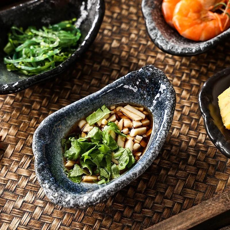 Keramik Retro Zuhause Sojasaucenschale Essigtopf Gewürzschale Küchenzubehör Beilagen Sushi Dip Schale Geschirr.