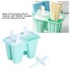 Formine per Gelato Verdi Stampo in Silicone Strumenti per Gelato Fai da Te per Estate Calda 4 Griglie