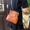 New Women's Vintage Crossbody Bag with Adjustable Shoulder Strap & Kiss Lock Closure Elegant Small Shoulder Bag