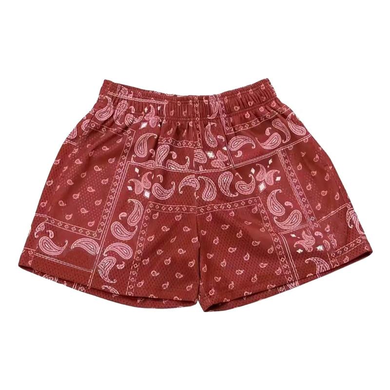 Trend Paisley Graphic Beach Shorts For Men Fashion Summer Streetwear Printed Short Pants Casual Hip HopTrunks