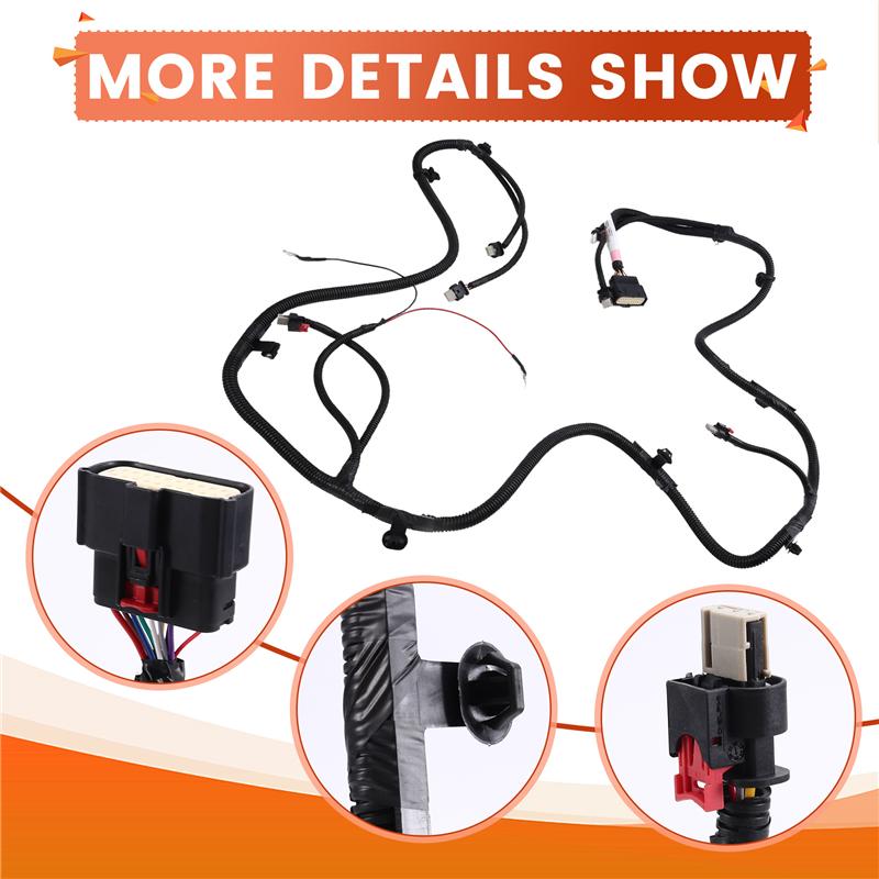 

T39c-For Tesla Model Y 2020-2024 Front Bumper Wiring Harness Without Fog Lights 1489045-01-D чёрный