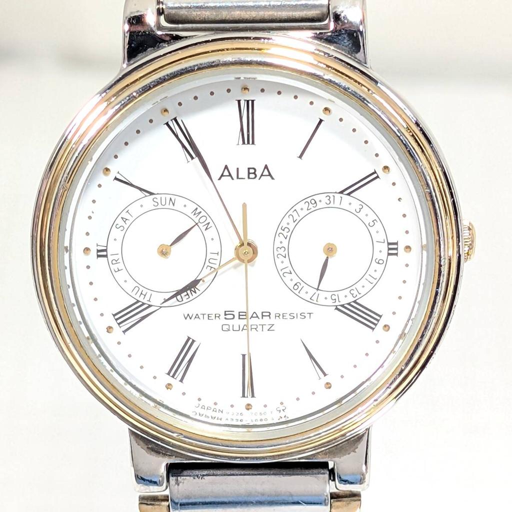 SEIKO ALBA Battery Working Men's Watch, Replaced, Condition, U-20