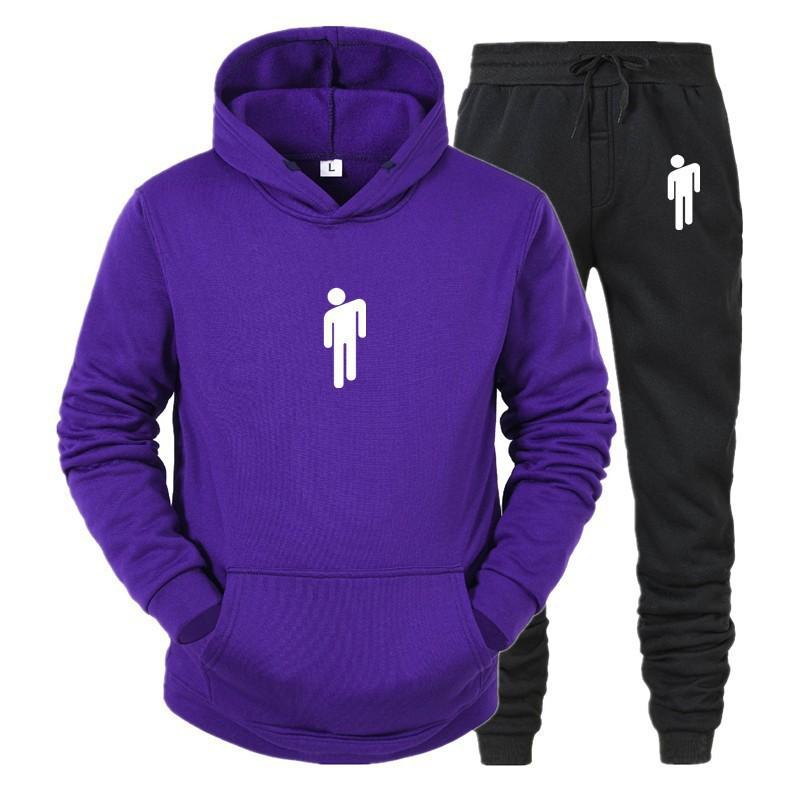 Hot Search Men's Women's Loose Hoodie Set Printed Couple Fashion