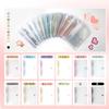 A5 Size Sticker Includes 20 Sticker Sheets 2 PP Sticker Backing Large Perfect for Fan and Original Creations Binder, Transparent, 6-Hole, + Sheets,