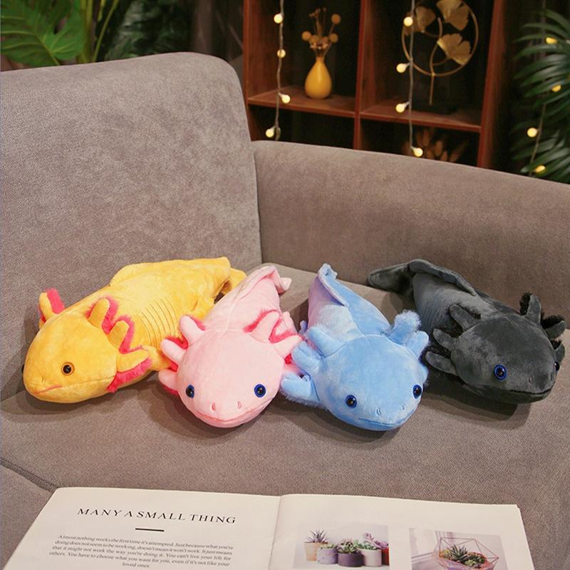 Axolotl Plüschtier Weich und Kuschelig Hexagonales Dinosaurierspielzeug für Kinder