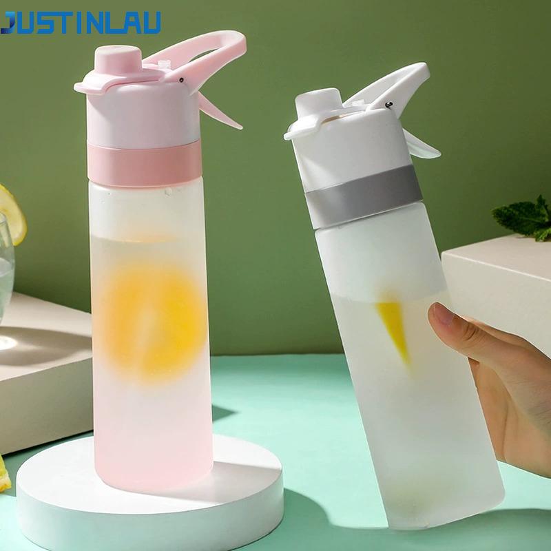 JUSTINLAU Sports Water Bottle for Girls Portable Outdoor Sport Fitness Water Cup Spray Bottle BPA Free Drinkware Travel Bottles