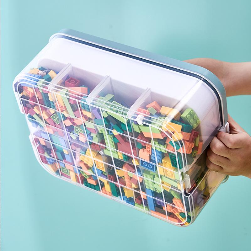 New Classified Storage Stackable Building Block Storage Box Transparent Dustproof Moisture-Proof Plastic Storage Boxes Kids Lego