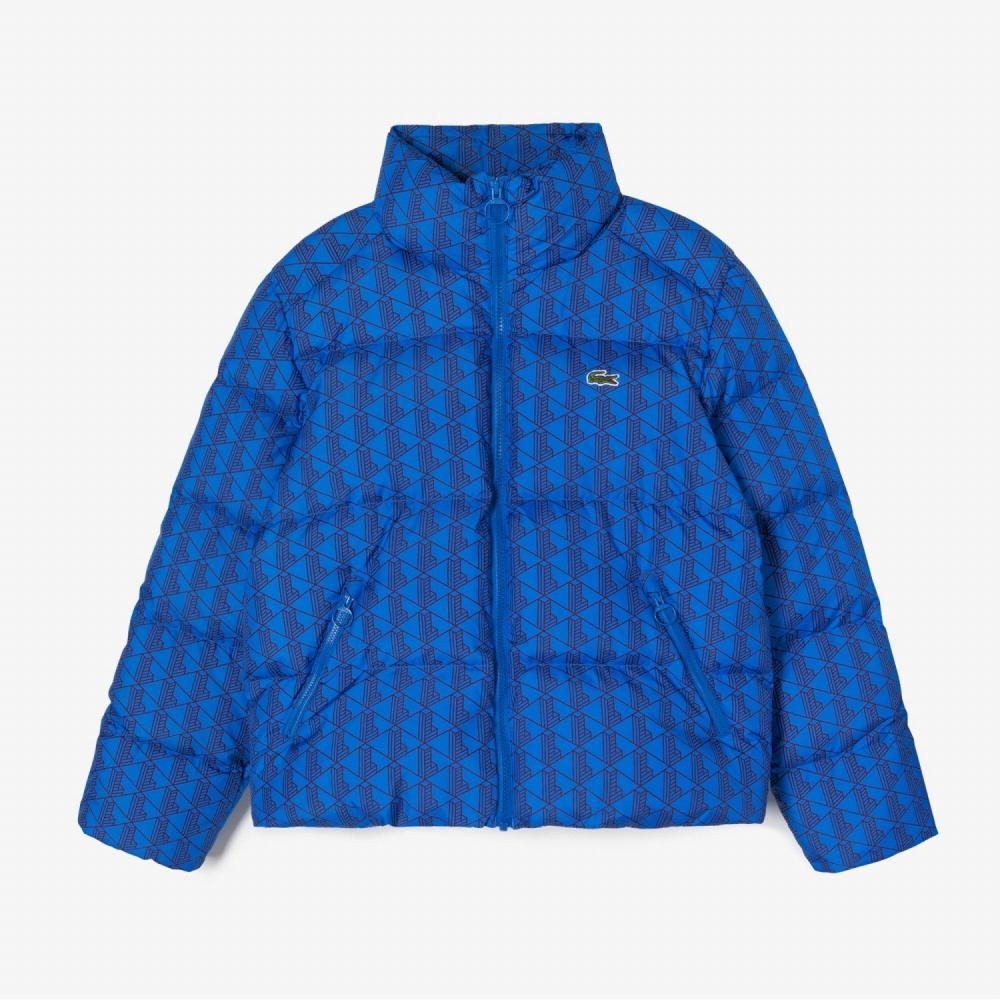 

LACOSTE ЖЕНСКАЯ ХУДИ С МОНОГРАММОЙ, КОРОТКИЙ ПУХ [СИНИЙ]