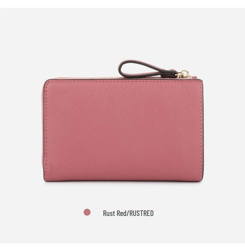 Linyan 2026 Women's High-Grade Cross Grain Short Wallet with Large Capacity