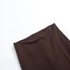 Spicy Girl Autumn 2023 Merlot Knit Slit Culottes: Women's Slimming Fake Two-Piece Elastic Micro Flare Pants