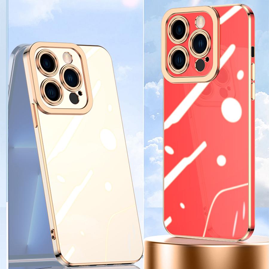 

Для iPhone 14/14 Pro/14 Max/14 Pro Max чехол с гальваническим покрытием края тонкий мягкий гибкий противоударный защитный чехол из ТПУ для iPhone14