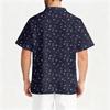 Men's Casual Short,Sleeved V,Neck Printed Front Pocket Top