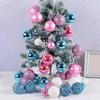 100pcs 3/4/6cm Christmas Ball Set Delicate Shatterproof Christmas Tree Decoration Pendant Painted Waterproof Electroplated Ball