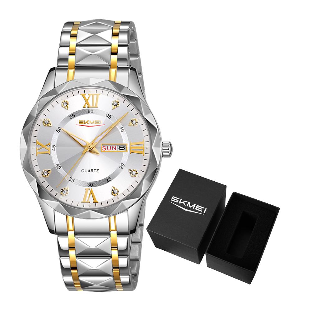 SKMEI 9369 & 9370 Luxury Quartz Watches Men Women Waterproof Fashion Watch Couple Sports Clock Reloj Hombre Week Date Display