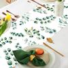 Sage Green Table Runner Eucalyptus Leaves Polyester Dining Table Decor for Home Jungle Birthday Party Baby Shower Wedding Decor