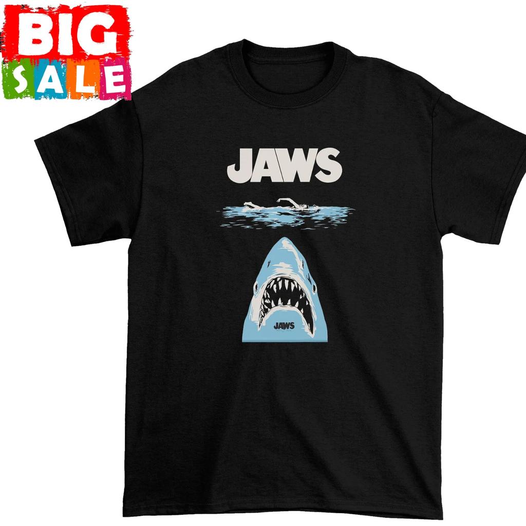 Jaws 50th Anniversary Gift Family TShirt S234xl Black Unisex Ng3508