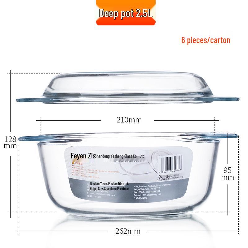 Phoenix Hitzebeständige Glasschüssel mit Deckel: Ideal für Suppen, Instant-Nudeln oder Salate.