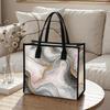 Marble Pattern Tote Bag for Women Casual Large Capacity Fashion Handbag for Daily Shopping Work