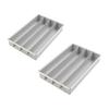 Tavă dreptunghiulară din aluminiu pentru tort Battenberg cu separatoare Eliberare ușoară Tavă Tiramisu Pentru prepararea pâinii, torturilor, cheesecake-urilor