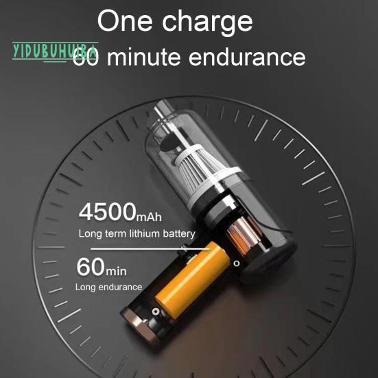 1 Set Vacuum Cleaner Wireless Portable 120W Rechargeable Type-C Interface Universal Handheld Car Dust Collector Vehicle Supplies