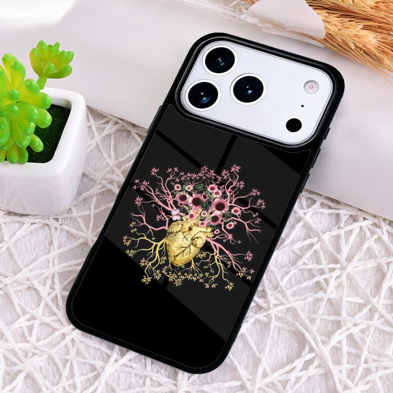 Human Heart Anatomy Phone Case for iPhone 17 Air 16 15 11 12 14 13 Pro Max Shockproof Cover
