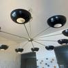 Mid-Century Modern Sputnik Kronleuchter Messing Diabolo Stil 10-Armige Stilnovo-Inspirierte Leuchte Esszimmer Wohnzimmer Deckenleuchte