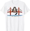 Tricou San Francisco Pisică Podul Golden Gate Iubitor de Cărți
