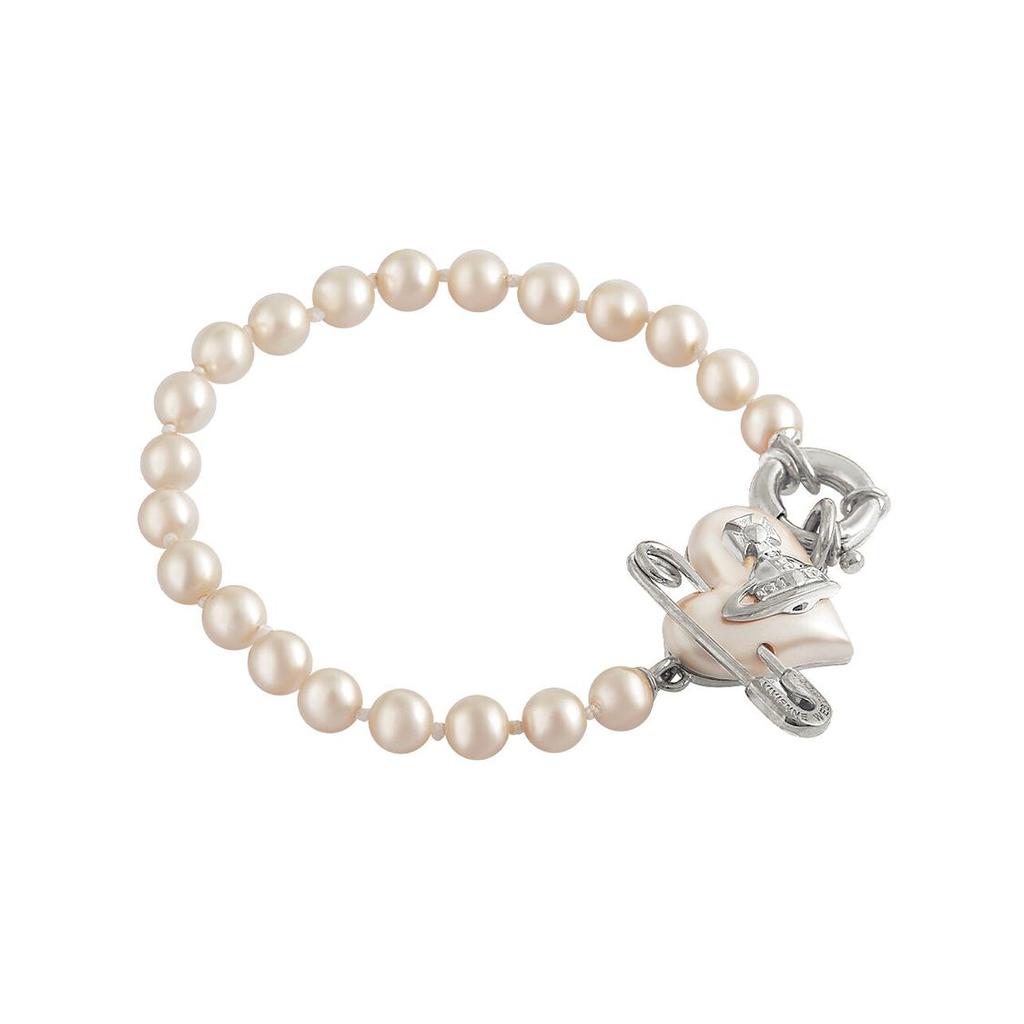 VIVIENNE WESTWOOD Spilla Perla Orietta Ciondolo Cuore Bracciale Perle Accessori Donna Argento 6103007A02P103P103