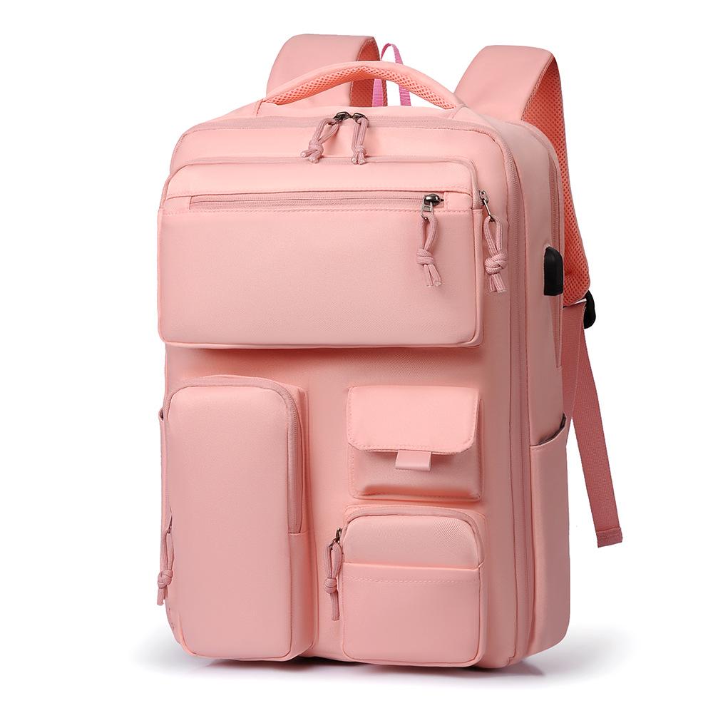 Trendy Unisex Macaron Backpack: Lightweight School, Commuting & Travel Laptop Bag