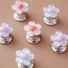 Essential floral toilet flush handle for bathroom - fashionable bathroom accessory, long nail design, easy to press