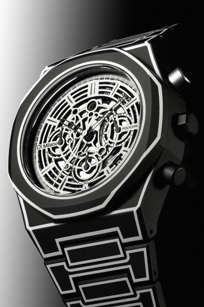 Authorized Distributor D1 Milano Watch Polychrono Black Sketch PHBJ14 [D1 MILANO] Men's [POLYCARBON] 40.5mm