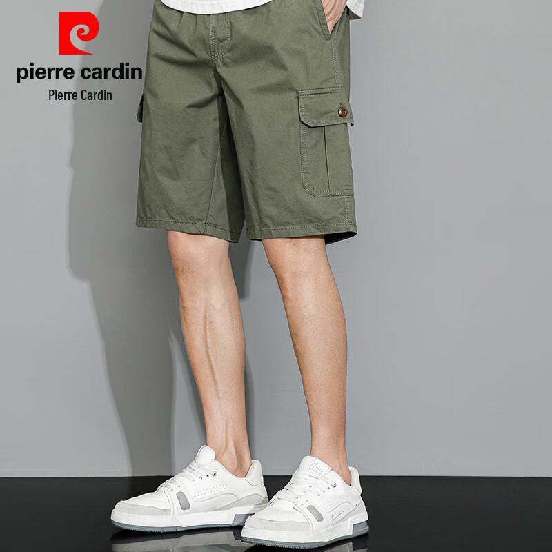 Pierre Cardin Men's 100% Cotton Elastic Waist Casual Shorts