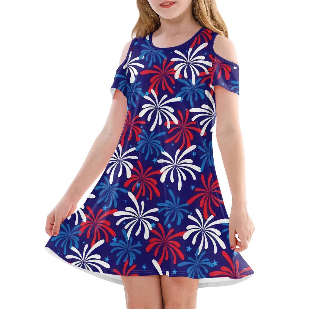 Mädchen A-Linien-Kleid - Sommerkleid Ärmellos Lässiges Sommerkleid Kleinkinderkleid
