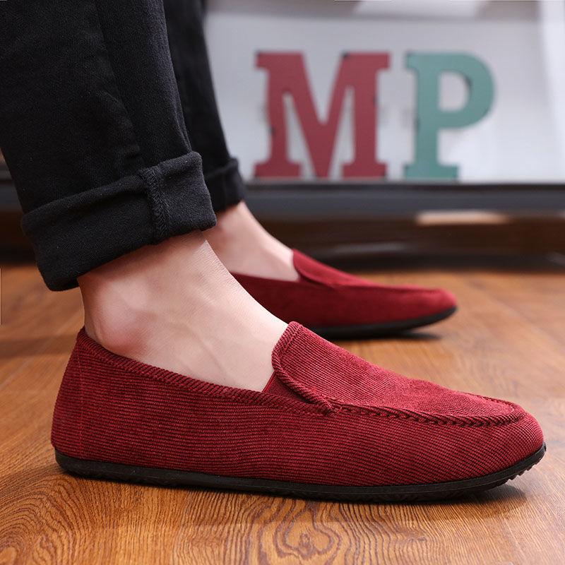 Fashion Man's Big Size Loafers Shoes Flats Slippers Fabric Slip-on Men Gommino Driving Shoes Fashion Summer Style Soft Male Moccasins