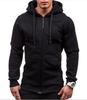 Men's 2024 Fashion Trend Casual Zip-Up Hoodie Jacket - Solid Color Cardigan Sweatshirt