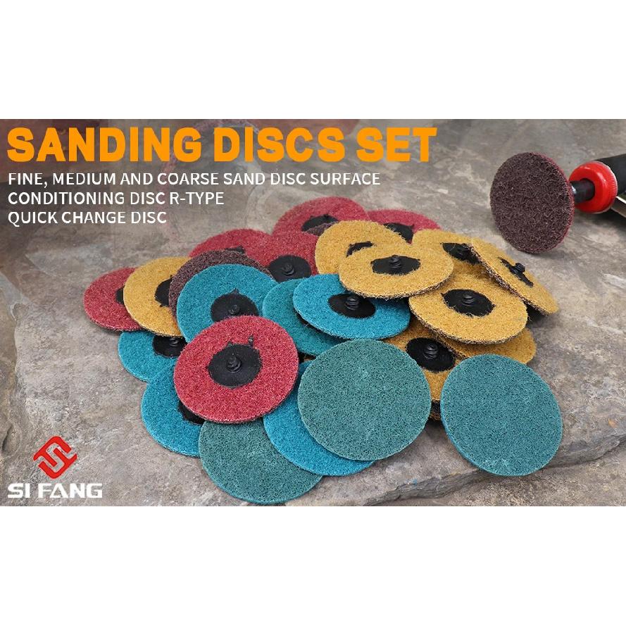 SIFANG 2 Inch R-type Abrasive Disc Sanding Disc Roll Lock Surface Pad Polishing Sandpaper Quick Change Disc For Rotary Tool