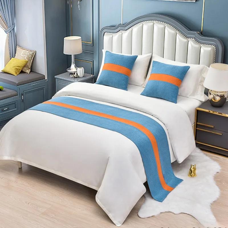 Chinese Style Fashion High Quality Bed Flag Hotel Cupboard Table Runner Decor for Home Parlor Wedding Room No Pillowcase